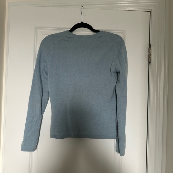 Ann Taylor - Blue Cashmere Crewneck Sweater, size M - Picture 2 of 4
